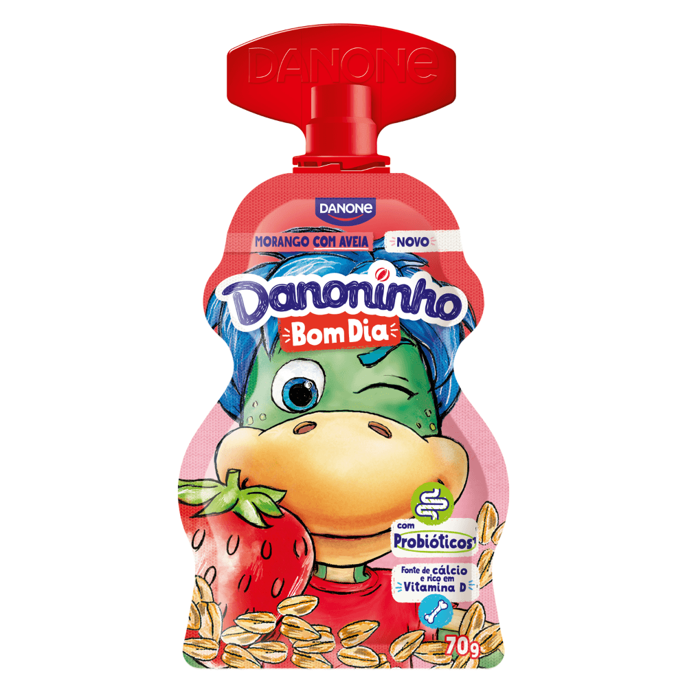 Iogurte Danoninho Bom Dia Morango Com Aveia 70g